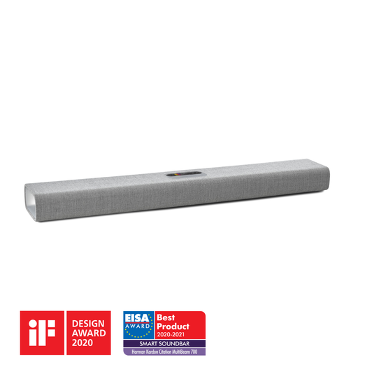 Harman Kardon Citation MultiBeam™ 700 - Grey - The smartest, compact soundbar with MultiBeam™ surround sound - Hero image number null